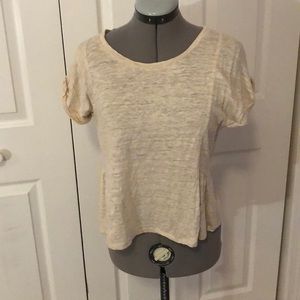 Madewell Linen Peplum T shirt